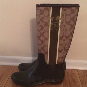 Excellent condition Coach rain boots